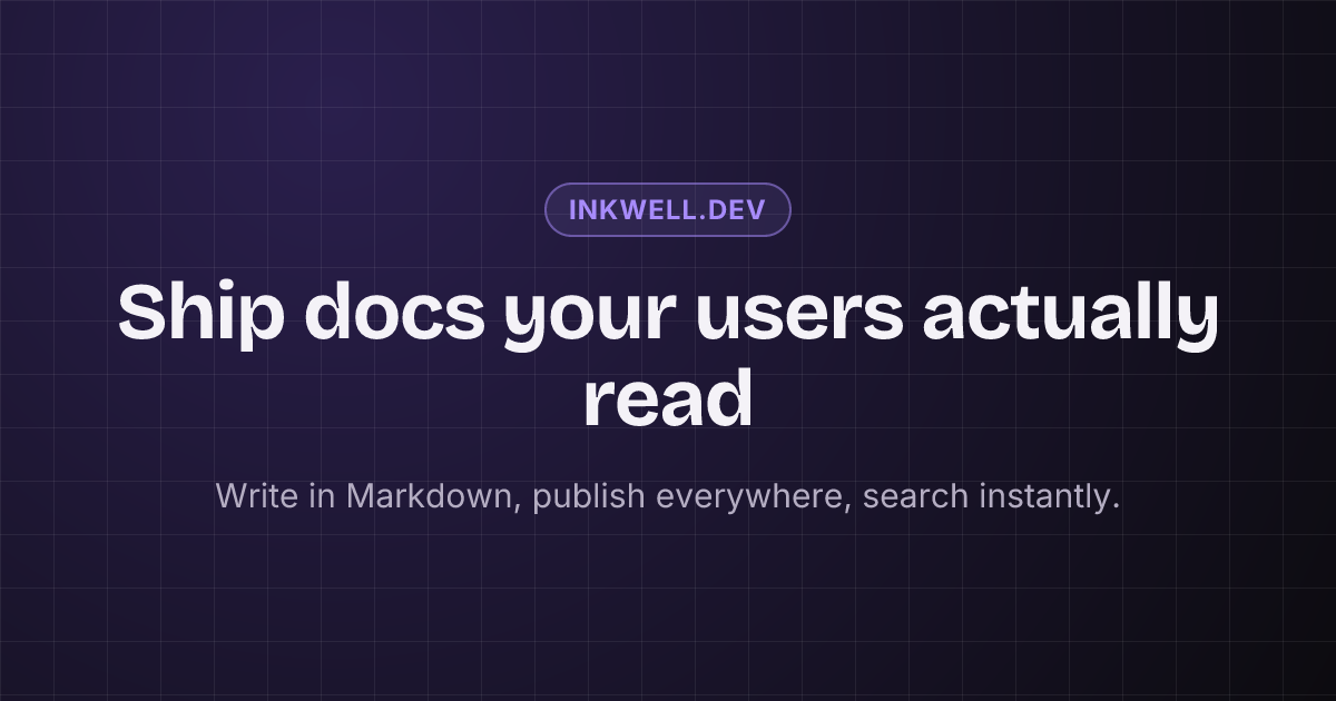 Example OG image: Ship docs your users actually read