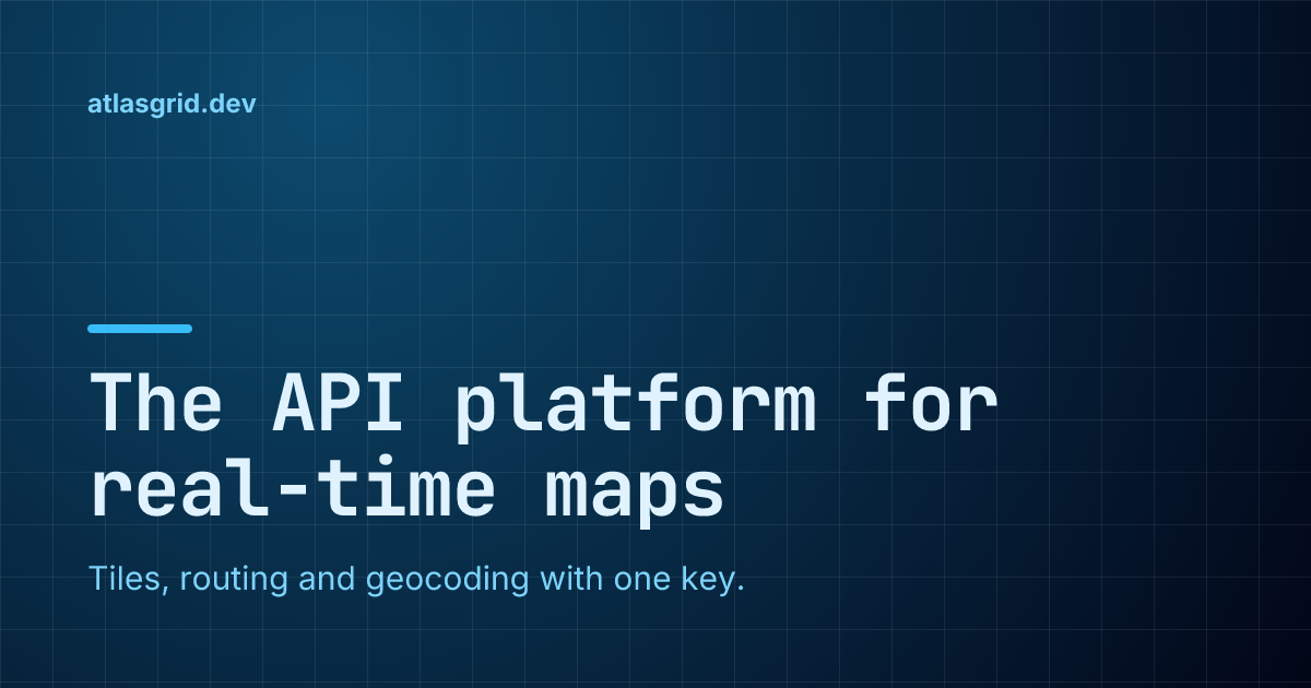 Example OG image: The API platform for real-time maps